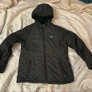 Reebok fur reversible puffer jacket L